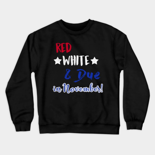 Red White and Due in November Crewneck Sweatshirt by joshp214